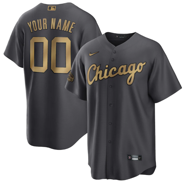 Men's Chicago White Sox Active Player Custom 2022 All-Star Charcoal Cool Base Stitched Baseball Jersey Men's Chicago White Sox Active Player Custom 2022 All-Star Charcoal Cool Base Stitched Baseball Jersey